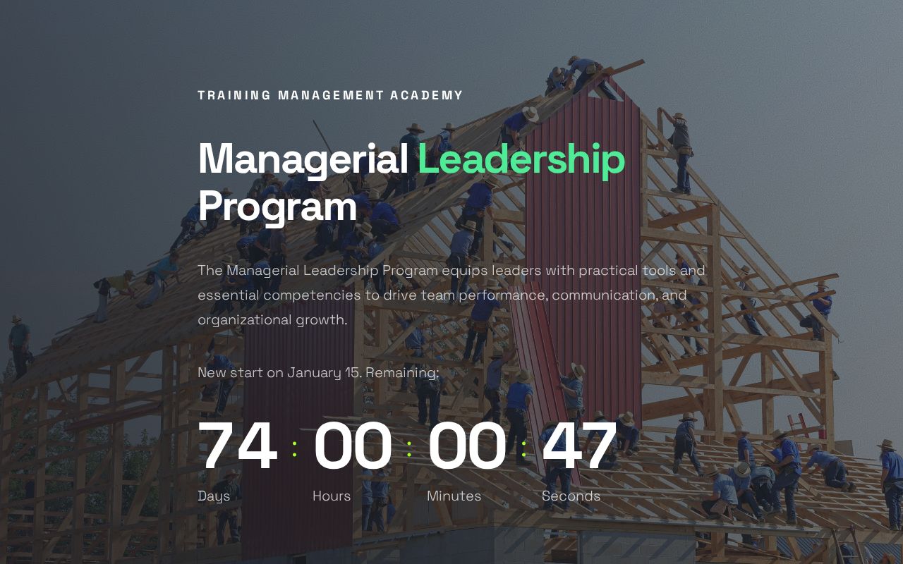 Managerial Leadership Program | Training Management Academy